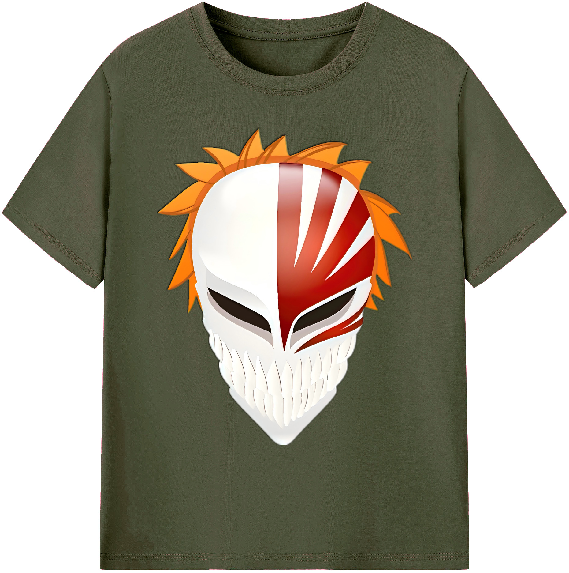 （画像用） ブリーチ 黒崎一護（くろさき いちご）BLEACH Kurosaki Ichigo 綿100％ メンズ半袖Tシャツ｜肌触りやわらか＆通気性